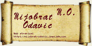 Mijobrat Odavić vizit kartica